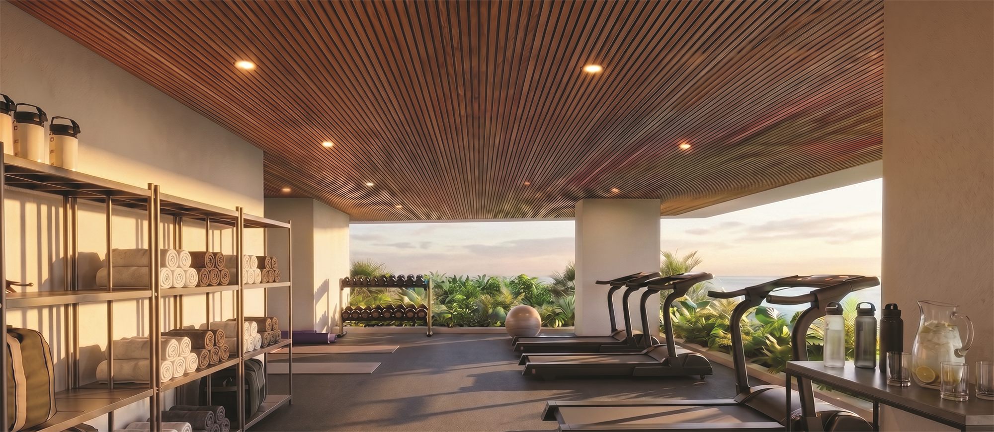 Vana fitness studio overlooking the sea